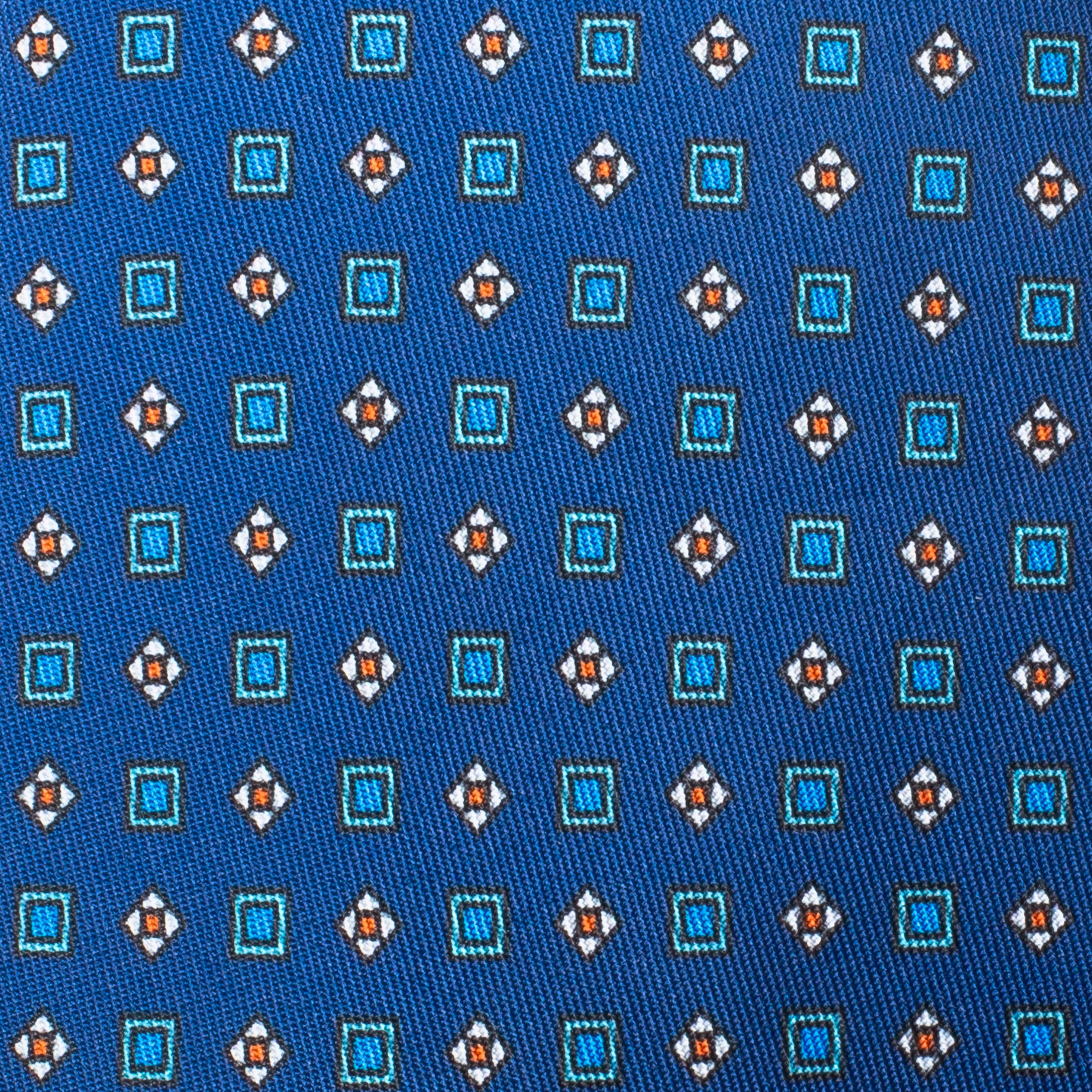 Corbata Lizan Geométrica Azul Profundo